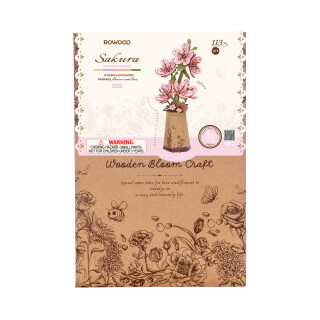 Dřevěná květina - Sakura Robotime