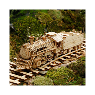 Dřevěný model - Parní lokomotiva Robotime