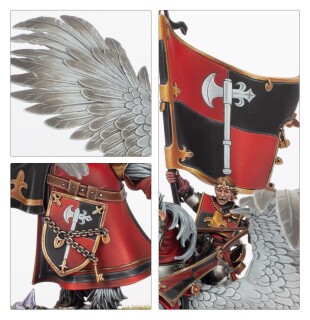 Kingdom of Bretonnia: Battle Standard on Royal Pegasus (Warhammer: The Old World)