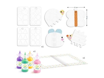 Kreativní sada Zvířátka a prstové barvy