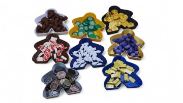 Miska Meeple Barva: Červená, Velikost: Střední