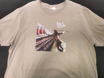 Poškozené - T-shirt "RPG is my life" (Hnědá, 2XL)