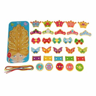 Princezna - dřevěný šněrovací provlékací set