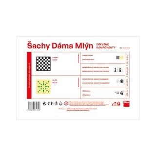 Šachy, dáma, mlýn - rodinná hra