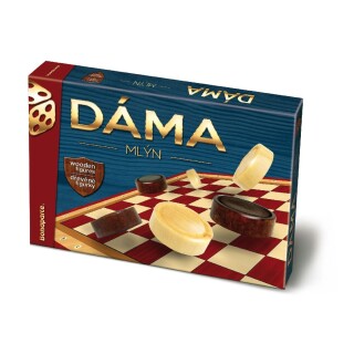 Společenská hra - Dáma + Mlýn