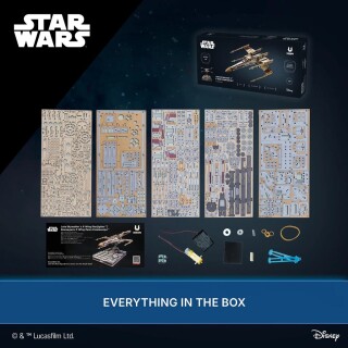Star Wars Luke Skywalker X-Wing stíhačka (3D dřevěná mechanická skládačka)