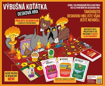 Výbušná koťátka: Desková hra + akrylátové figurky