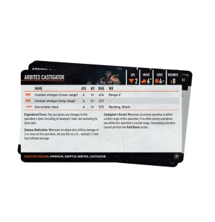 Warhammer 40000: Kill Team – Exaction Squad – Datacards
