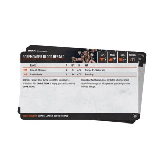 Warhammer 40000: Kill Team: Goremongers – Datacards