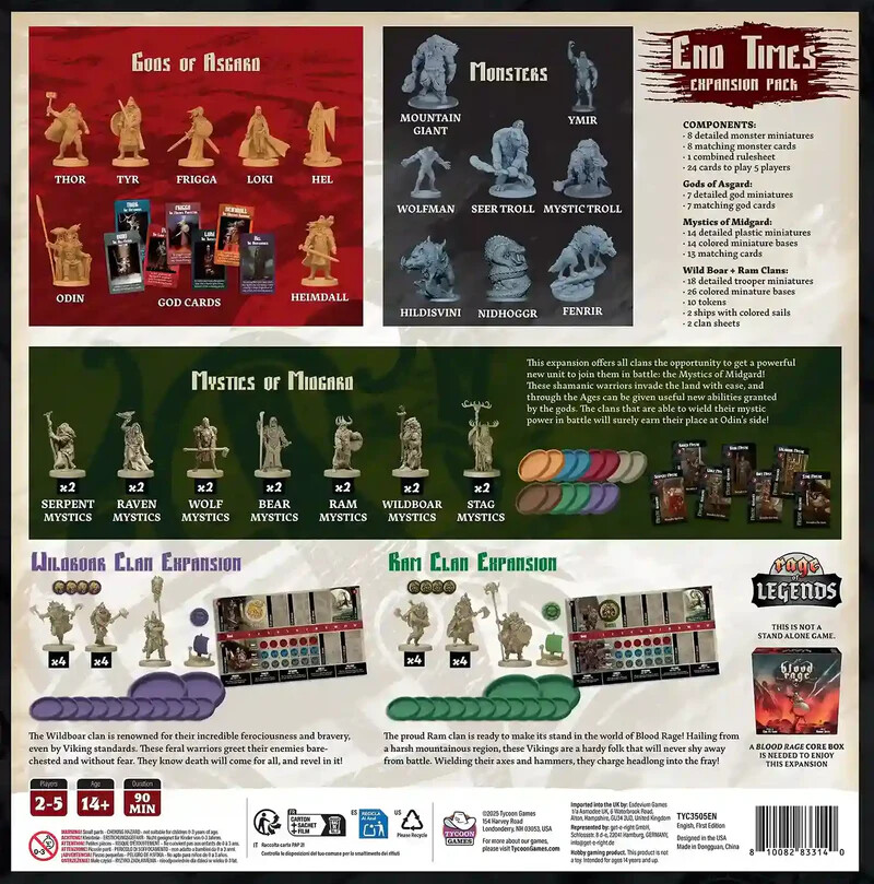Blood Rage (2nd Edition): End Times