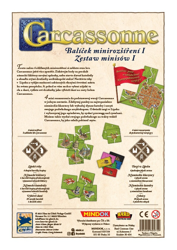 Carcassonne: Balíček minirozšíření I