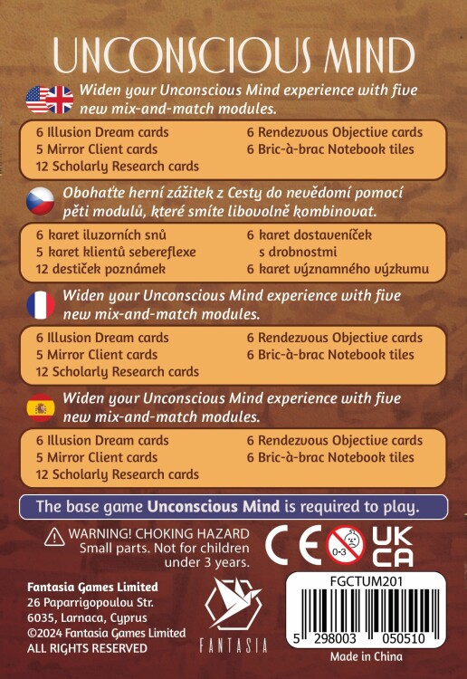 Cesta do nevědomí: Volné asociace krabička modulů