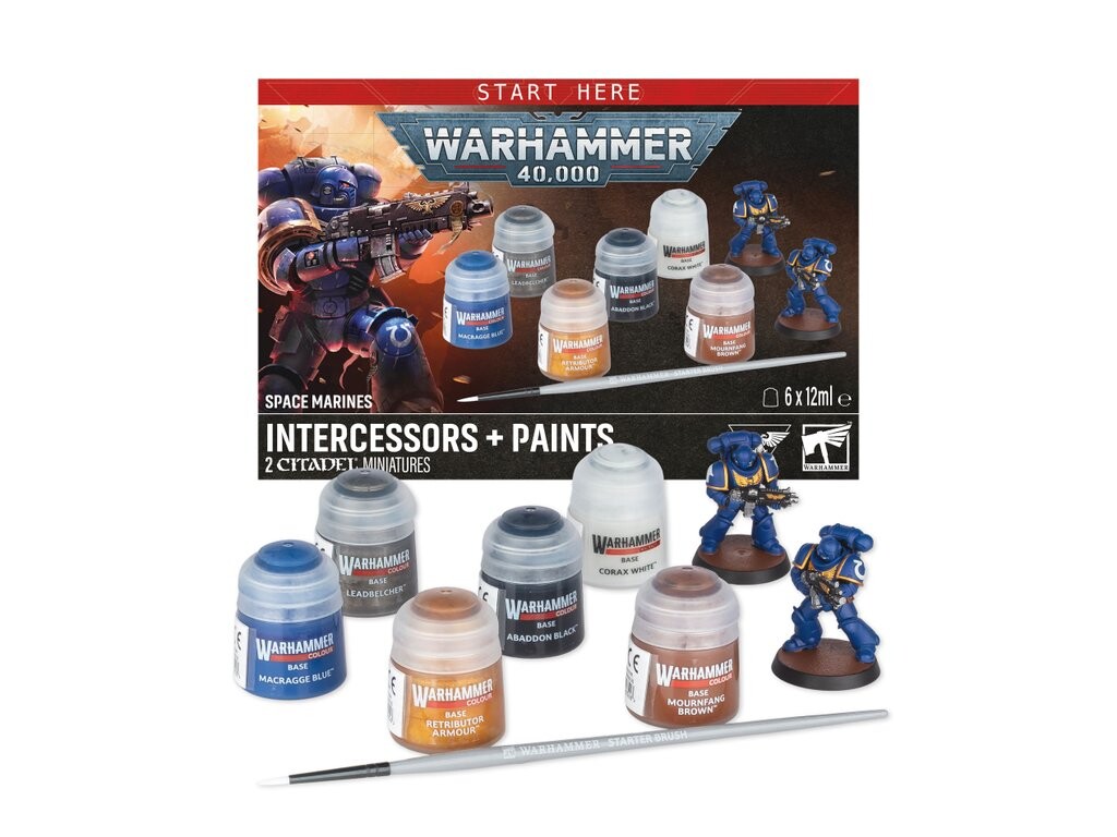 Citadel Warhammer 40000: Space Marines: Intercessors + Paints