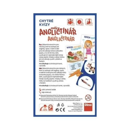 Dino CHYTRÉ KVÍZY - MALÝ ANGLIČTINÁŘ Naučná hra