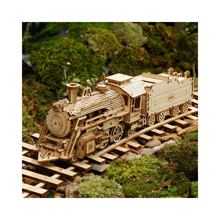 Dřevěný model - Parní lokomotiva Robotime
