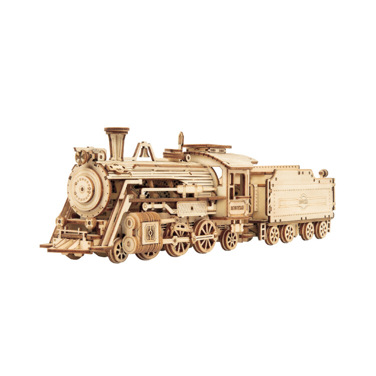 Dřevěný model - Parní lokomotiva Robotime