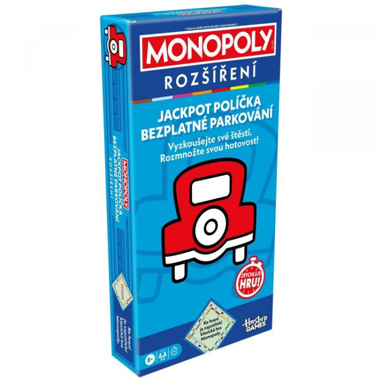 Hasbro Monopoly rozšíření JACKPOT, bezplatné parkování CZ verze