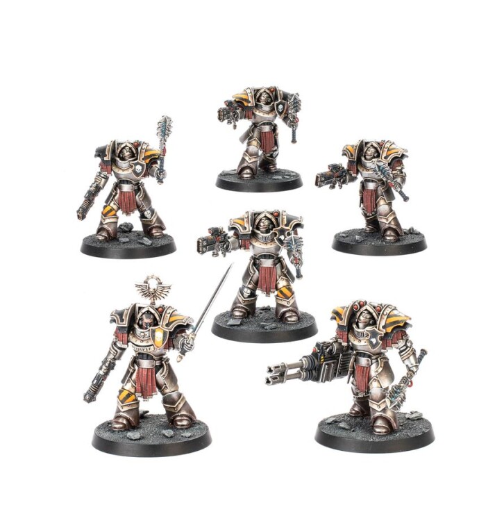 Horus Heresy: Cataphractii Terminators with Volkite Chargers and Power Mauls