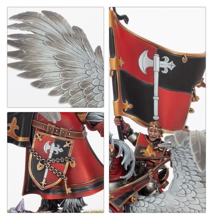 Kingdom of Bretonnia: Battle Standard on Royal Pegasus (Warhammer: The Old World)