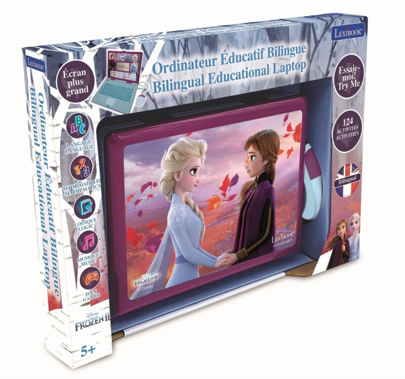 Lexibook francouzsko-anglický vzdělávací notebook Frozen se 124 aktivitami  - Alltoys Lexibook