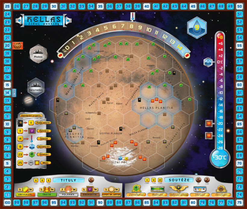 Mars: rozšíření 1 - Hellas a Elysium