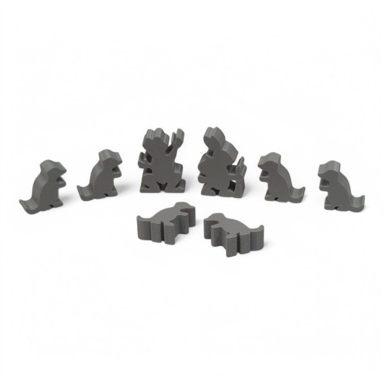 Meeplíci do Divukraje včetně figurkek Žabí velvyslanec a Králičí cestovatel Meeple Divukraj: Krtek / Mole (6ks) +2
