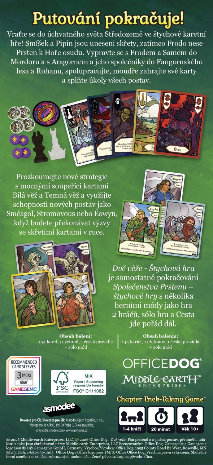 Pán prstenů: Dvě věže - Štychová karetní hra + promo kapitola Koně a Haradrimové
