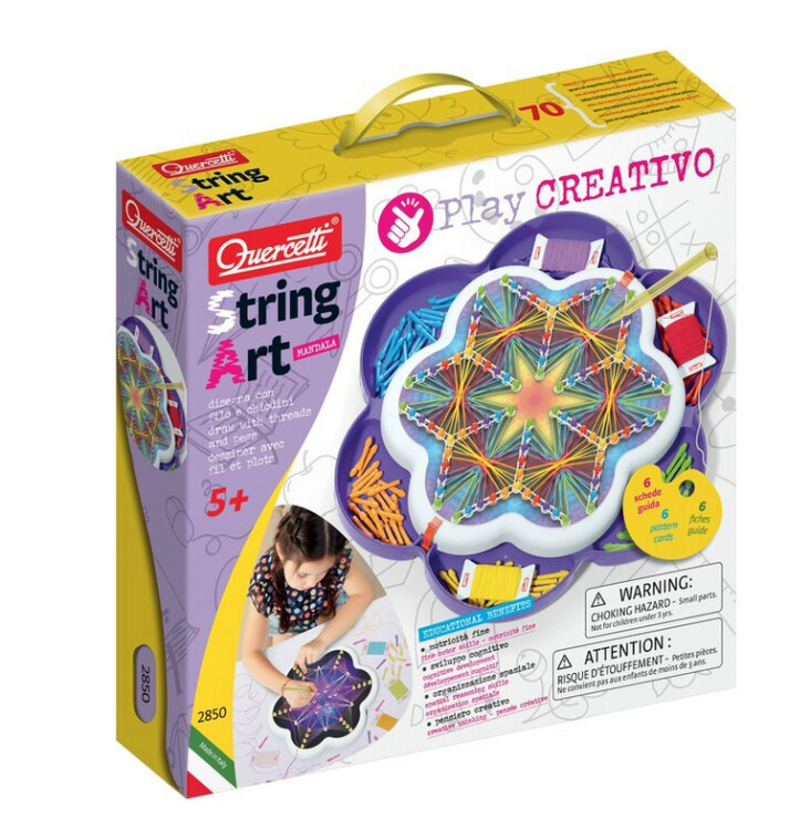 Play Creativo String Art Mandala – kreslení pomocí nití a kolíčků