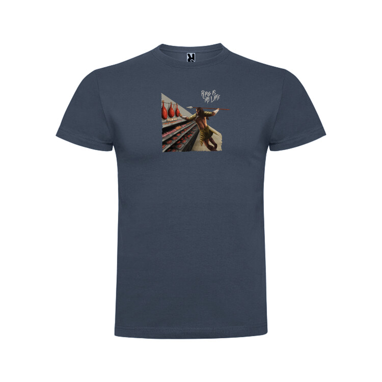 Poškozené - T-shirt "RPG is my life" (Šedá, 2XL)