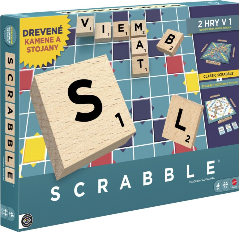 Scrabble dřevěná edice sk