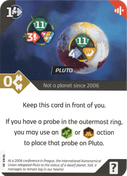 SETI - Pluto promo card