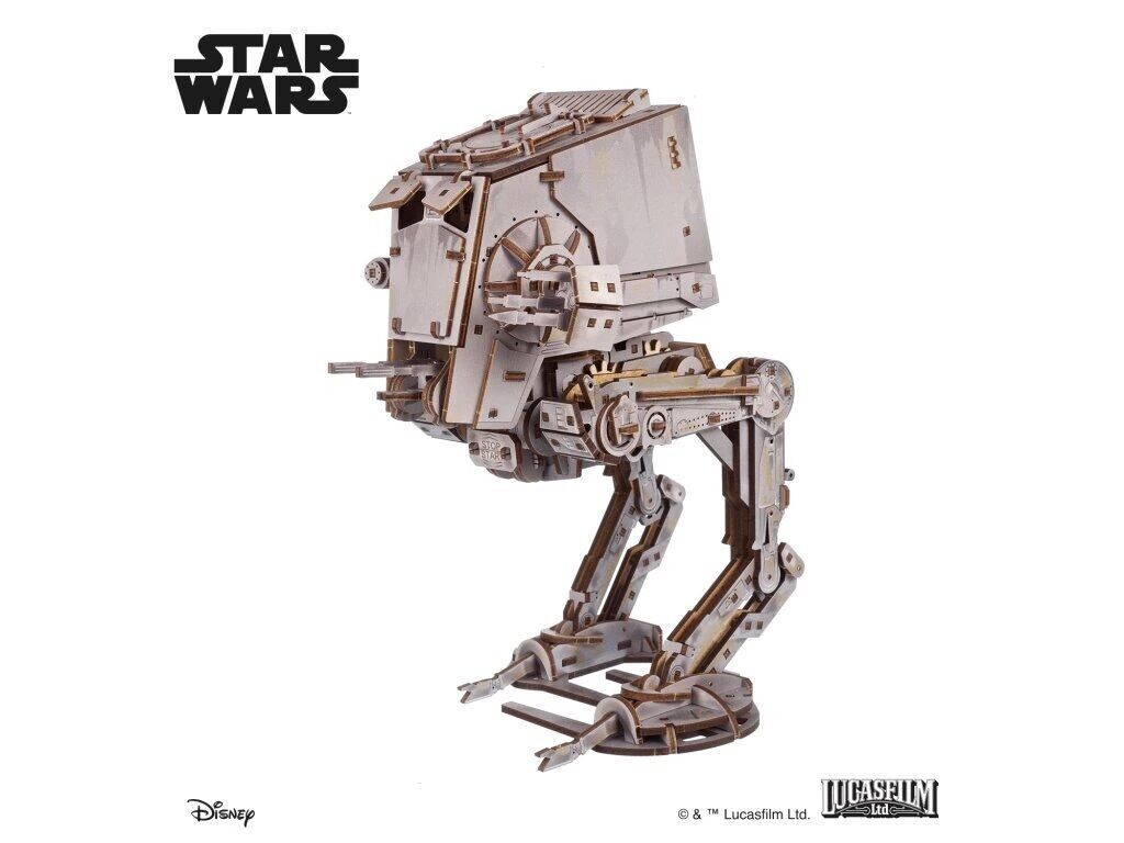 Star Wars AT-ST kráčedlo (3D dřevěná mechanická skládačka)