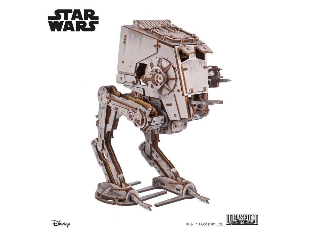 Star Wars AT-ST kráčedlo (3D dřevěná mechanická skládačka)