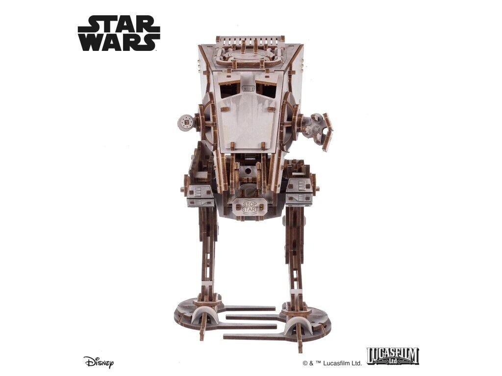 Star Wars AT-ST kráčedlo (3D dřevěná mechanická skládačka)