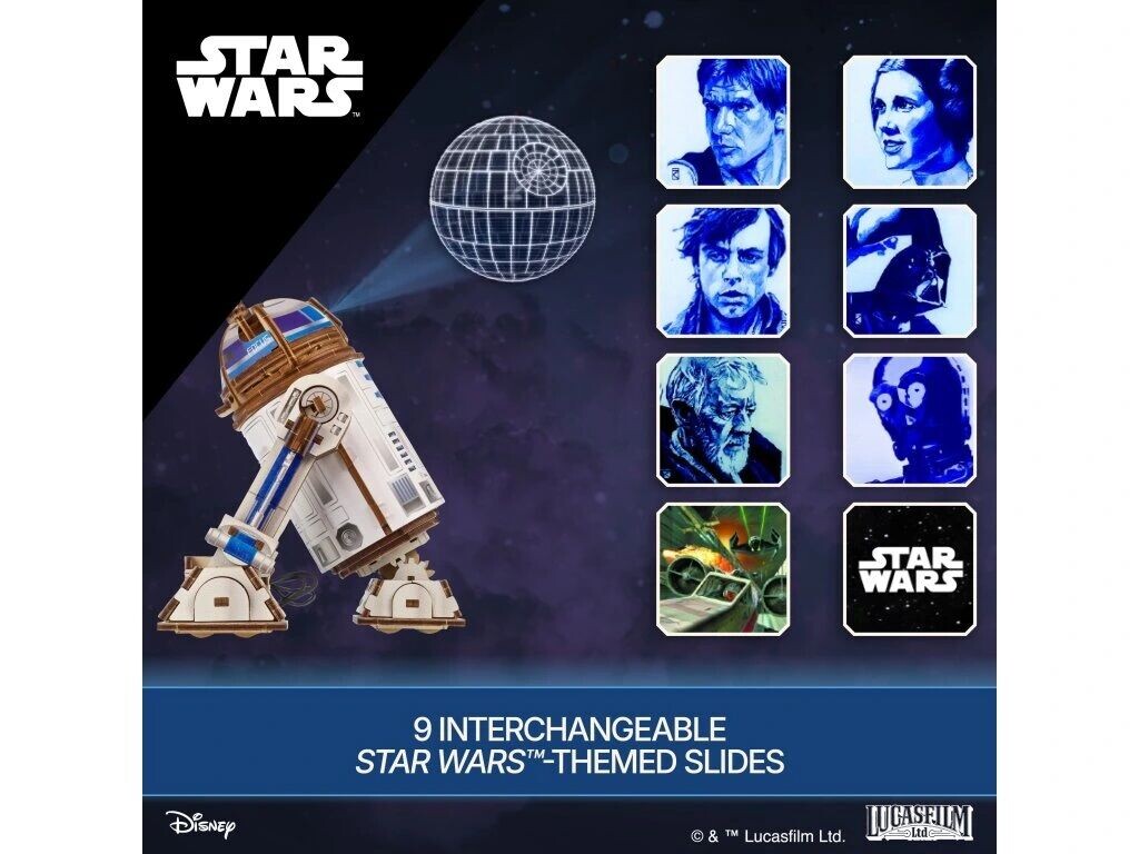 Star Wars R2-D2 (3D dřevěná mechanická skládačka)