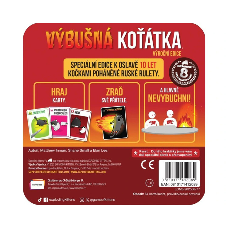 Výbušná koťátka: Výroční edice Asmodee Blackfire