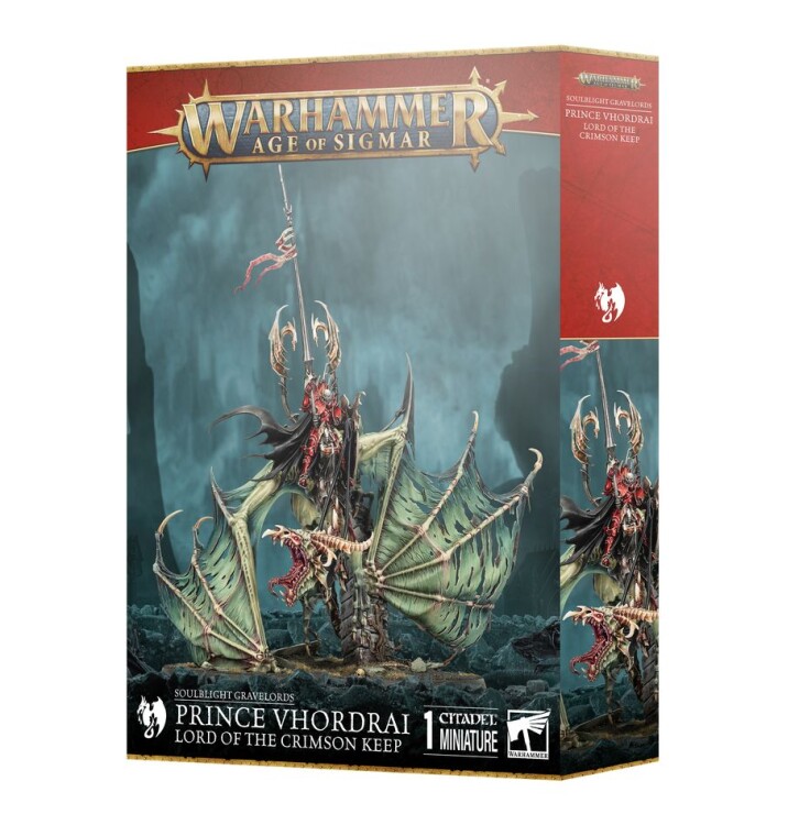Warhammer Age of Sigmar: Soulblight Gravelords: Prince Vhordrai, Lord of the Crimson Keep/Revenant Draconith