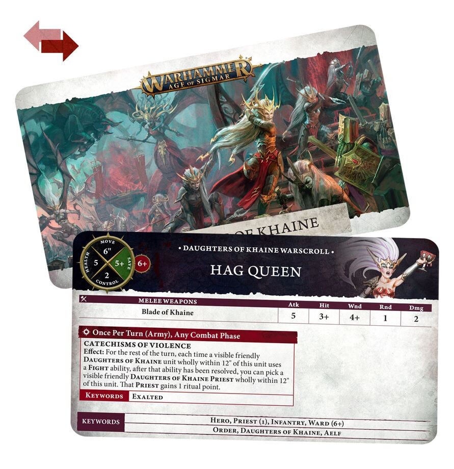 Warhammer Age of Sigmar: Warscroll Cards: Daughters of Khaine