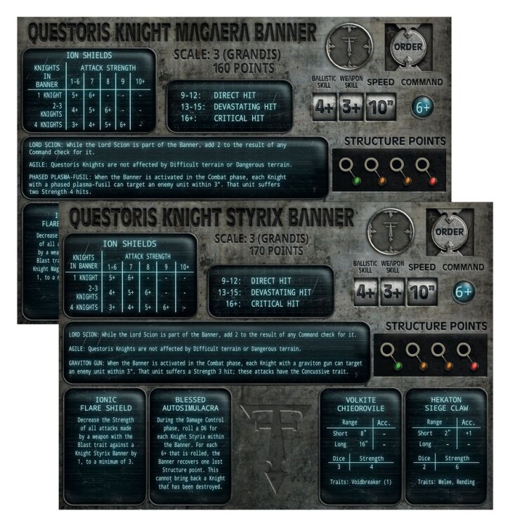 Warhammer: The Horus Heresy – Legions Imperialis: Mechanicum Questoris Knights Magaera and Styrix