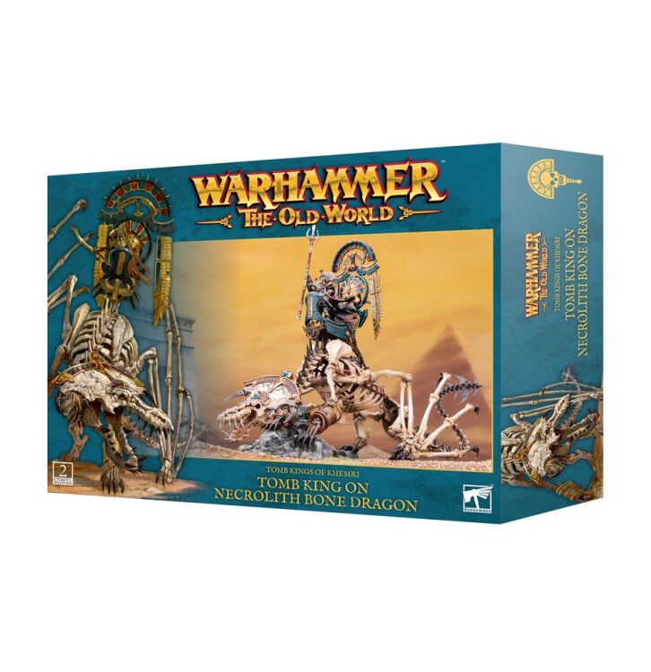 Warhammer: The Old World - Tomb King/Liche Priest on Necrolith Bone Dragon