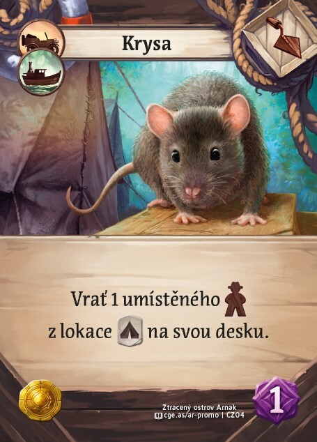 Ztracený ostrov Arnak: promo karta Krysa